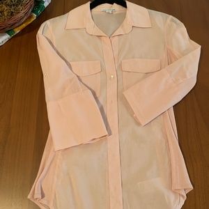 James Perse Button Down Pale Pink Blouse